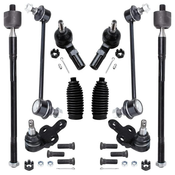 Detroit Axle - 10pc FWD Front Tie Rods Lower Ball Joints Rear Sway Bars Replacement for Lexus RX300