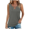 thumbnail image 2 of Sleeveless T Shirts for Women Tank Tops V Neck Summer Tops Ladies Tshirt Gray XL, 2 of 6