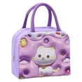 thumbnail image 1 of Oleegame Sac de Rangement pour Produits Ménagers Sac à Main Isolé Sac à Lunch Sac à Lunch Chiot Marron (3D Isolation) Violet, 1 of 8