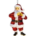 thumbnail image 2 of Kurt Adler Hanging Christmas Tree Ornament, Santa with Heart Hands, 4", 2 of 2