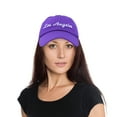 thumbnail image 2 of DALIX Los Angeles Baseball Cap Mens Womens Hats LA in Purple, 2 of 7