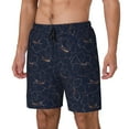 thumbnail image 1 of Balery Copper-Gold Gloss Outline Lily Flower Bañador para hombre, shorts de playa de secado rápido con entrepierna y forro de compresión-3X-Large, 1 of 6