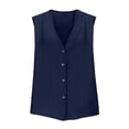 thumbnail image 4 of cocolona Womens Summer Tank Tops V Neck Sleeveless Button Shirts Trendy Casual Loose Blouses, 4 of 6