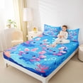 thumbnail image 4 of Feelyou Cute Blue Axolotl Bed Sheets, Underwater World Kid King Sheets, 4-Piece, 4 of 7