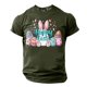 thumbnail image 5 of Camisa Casual de Cuello de la Tripulación de la Impresión de Pascua de Manga Corta de Verano Top Ligero de Poliéster para los Hombres, Camiseta de Manga Corta para el Uso Diario de Primavera Verano, 5 of 8