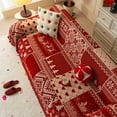 thumbnail image 6 of Hometravel Christmas Sofa Cover, Red Color with Tree Pattern Design, Soft Protective Blanket for Furniture, Holiday Theme Home Decor, 6 of 7