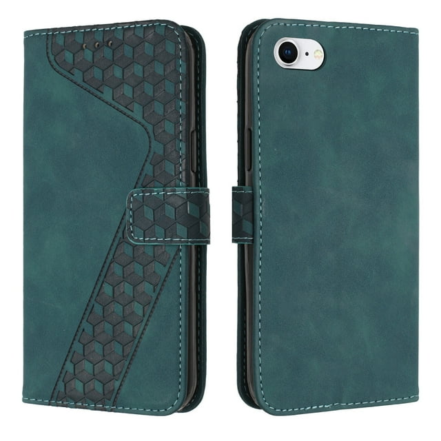 Compatible with iPhone 8/ 7 Case Wallet Design with Card Slots Magnetic Closure Cover