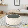 thumbnail image 5 of Noble House Merna Indoor Glam Velvet Coffee Table, Beige, 5 of 12