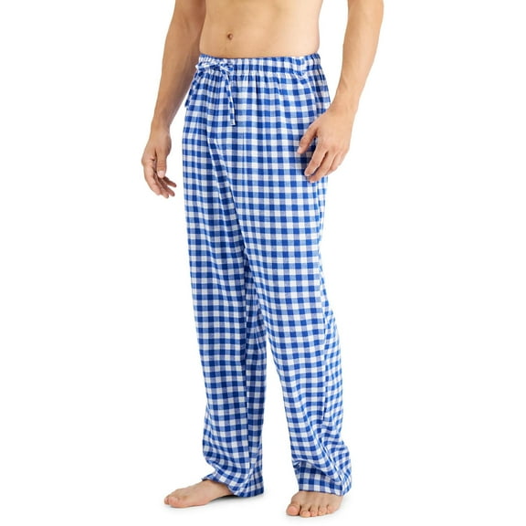 Club Room Mens Flannel Print Pajama Pants,