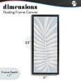 thumbnail image 4 of Stupell Industries Modern Leaf Silhouette on Sky Blue Black Floating Frame Canvas Art, 11 x 25, by Natalie Carpentieri, 4 of 8