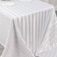 thumbnail image 5 of BalsaCircle 90x132 in White Stripes Satin Rectangle Tablecloth Wedding Party Linen Events Decorations Supplies, 5 of 8