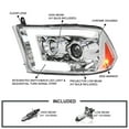 thumbnail image 3 of Spec-D Tuning Chrome Projector Headlights w/ Sequential Switchback LED Signal Compatible with 2009-18 Dodge RAM 1500/2500/3500, 2019-24 Dodge RAM 1500 Left + Right Pair Headlamps Assembly, 3 of 5