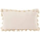 thumbnail image 1 of Xiao Hua Funda de cojín decorativa de terciopelo suave y liso con borlas, estilo bohemio, para sofá, dormitorio, coche, color beige, 30 x 50 cm, 1 of 4