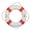 Blue, variant on Handcrafted Decor Lifering 15-333 Classic White Decorative Anchor Lifering with Orange Bands- 15 in.