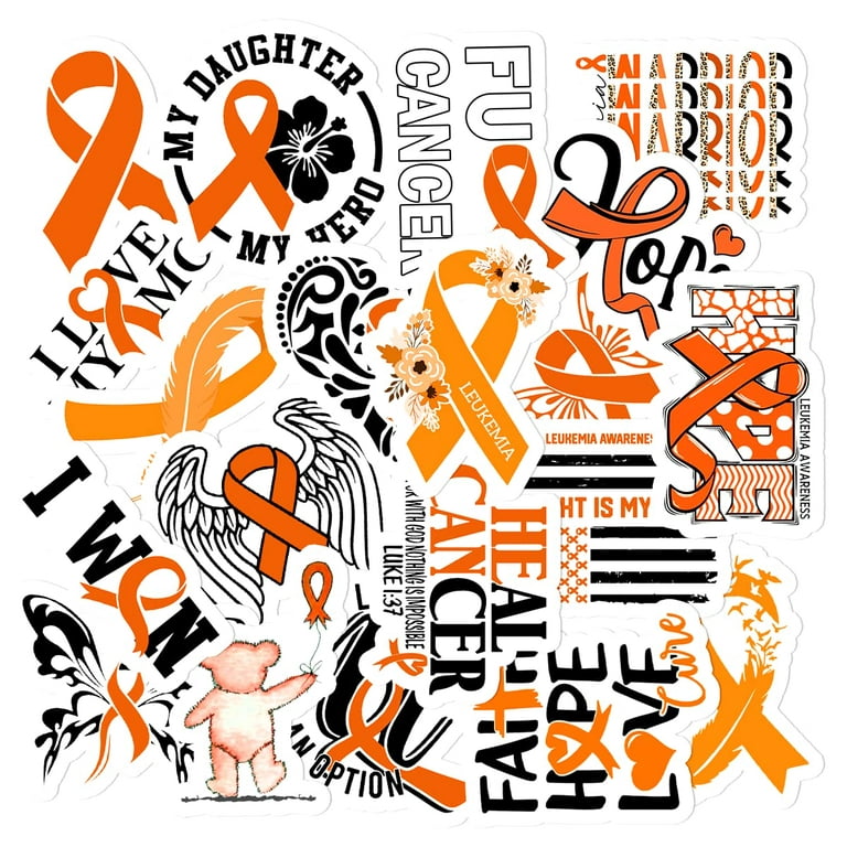 Magnet Me Up Support Leukemia and Kidney Cancer Awareness Orange Ribbon  Magnet Decal, 3.5x7 Inches, Heavy Duty Automotive Magnet for Car Truck SUV