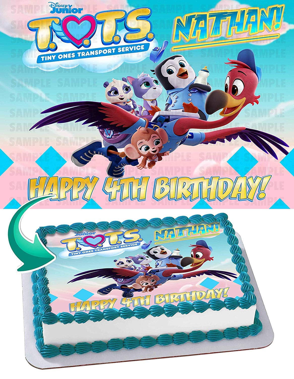 Blaze And The Monster Machines Edible Frosting Cake Toppers 8in Round Walmart Com