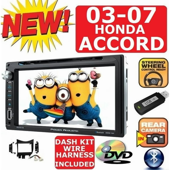 03-07 HONDA ACCORD TOUCHSCREEN AM FM CD DVD USB AUX SD BT RADIO CAR STEREO PKG