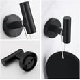 thumbnail image 5 of Tcbosik 3 PCS Bathroom Hardware Set, Matte Black Stainless Steel Bathroom Accessories, Including 11.8" Towel Bar, Toilet Paper Holder, 1 Robe Towel Hook, 5 of 7