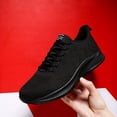 thumbnail image 4 of Men's Lightweight Breathable Running Shoes - Minimalist Black Sneakers with Cushioned EVA Sole, Lace-Up Training Shoes for Gym, Jogging, Everyday - All-Season Athletic Footwear, Foam Runner Shoes,, 4 of 7