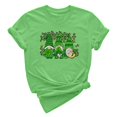 thumbnail image 2 of LSLJS Col Rond Imprimé Trèfle de Saint Patrick Manches Courtes Décontracté Ample Manches Courtes Col Rond Haut/chemise, Cadeaux pour Femmes, 2 of 4