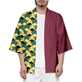 thumbnail image 2 of Demon Slayer Haori Jacket, Tanjirou and Zenitsu Cosplay, Unisex Adult, Polyester, 2 of 8
