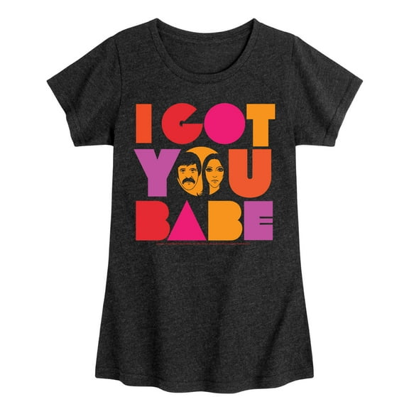 Sonny and Cher - I Got You Babe - Toddler And Youth Girls Fitted Short Sleeve Graphic T-Shirt