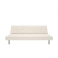 DHP Nola Futon, White Faux Leather