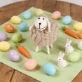 thumbnail image 6 of WEGFTDUOP Easter Festival Supplies Boho Lint Sheep Ornament Handmade Easter Lamb Decor Cute Spring Tabletop Accents Rural Easter Decoration Gift For Spring Home, 6 of 6