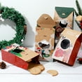 thumbnail image 3 of Hemoton 16pcs Christmas Cookie Boxes High Quality Kraft Paper Boxes 4 Patterns Gift Boxes Candies Boxes for Christmas Party Holidays Banquets, 3 of 8