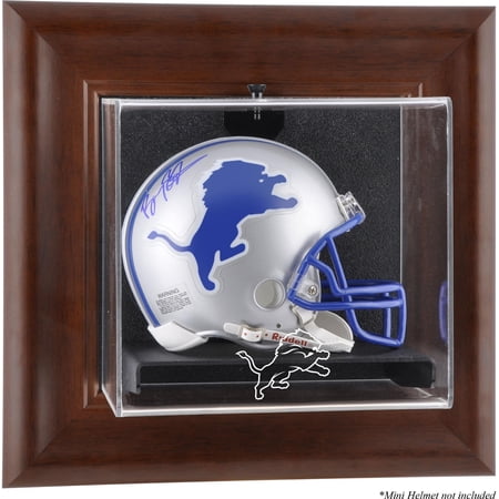 Detroit Lions Brown Mini Helmet Display Case