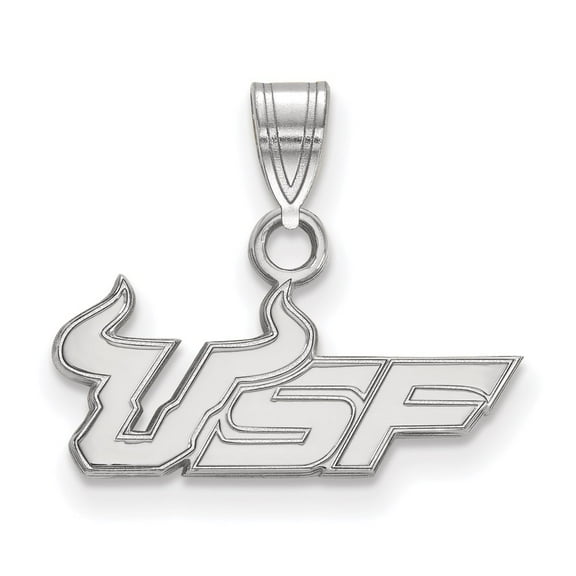 Sterling Silver LogoArt University of South Florida U-S-F Small Pendant Charm