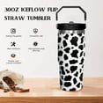 thumbnail image 3 of 30 oz Cow Flip StrawTumbler With Handle,Cow Print Gifts for Women,Cow Print Tumbler with lid and Straw Vacuum Insulated Leakproof Flip Coffee Travel Mug Cup Water Bottle,Cow Print Stuff, 3 of 6