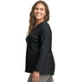 thumbnail image 2 of Hanes Women's Long Sleeve V-Neck Cotton T-Shirt (Plus Size) Ebony 4X, 2 of 2