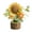 Brown, variant on Crocheted Sunflowers - Hand-Knitted Artificial Potted for Desk & Dashboard Decor, Durable Gift Set for Women, Coworkers & Classmates (Home/Office Decoration)
