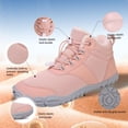 thumbnail image 5 of Yunkctuk Hiking Winter Footwear Barefoot Shoes Womens Mens,Snow Boots,Waterproof Wide Toe Box Barefoot Shoes,Warm Fur Lined Ankle Booties Hiking Trekking Trail Climbing Shoes Lace Up Anti-Slip Shoes, 5 of 7