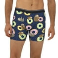 thumbnail image 2 of Salouo Sloth with Donuts Pattern Men's Boxer Briefs, Soft & Breathable Underwear Elastic Waistband Briefs for Men,1-Pack, 2 of 7