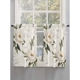 thumbnail image 3 of Vintage Floral Spring Tier Curtains 45 Inches Long, Farmhouse Botanical White Flowers Window Treatment Curtain Drapes, Small Curtain Drapes for Bathroom Laundry Room, 27.5"x45", 2 Panels, 3 of 7