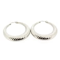 thumbnail image 2 of Edforce Womens Stainless Steel Twisted Coil Spiral Hoop Earrings, (50mm), 2 of 2