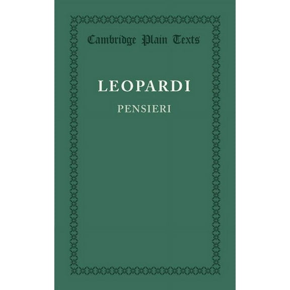 Cambridge Plain Texts Pensieri, (Paperback)