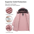 thumbnail image 6 of Wantdo Women's Jacket Warm Winter Coat Quilted Winter Jacket Long Puffer Parka Jacket Pink S, 6 of 10
