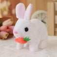thumbnail image 4 of Hyasfey Electric Plush Rabbit Toy Interactive Jumping Twitching Shaking Ears Bunny Toy Toddlers Educational Baby Tummy Time Crawling Stuffed Animal Toy, 4 of 7