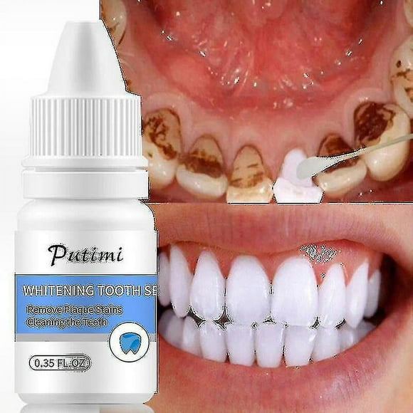 Teeth Whitening Serum Oral Hygiene Whitening Gel Removes Plaque Stains Cleaning Bleaching Tooth Whitening