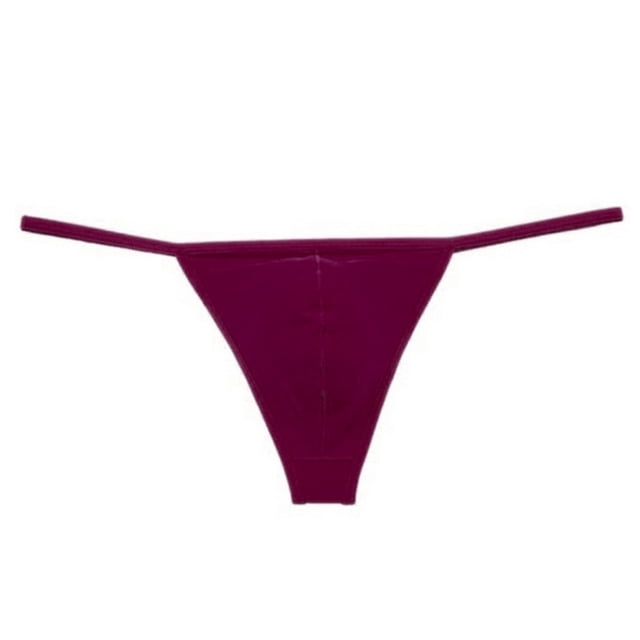 Tanga Prolriy para hombre, ropa interior para hombre, cintura abierta, tanga, ropa interior baja, ropa interior para hombre, color vino, talla L