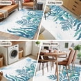 thumbnail image 5 of Turquoise Jellyfish Coastal Area Rugs 3'x5', Washable Small Throw Rugs for Living Room Bedroom, Summer Beach Ocean Seaweed Indoor Outdoor Rug Non-Slip Low Pile Carpet Runner Reversible Floor Mats, 5 of 8