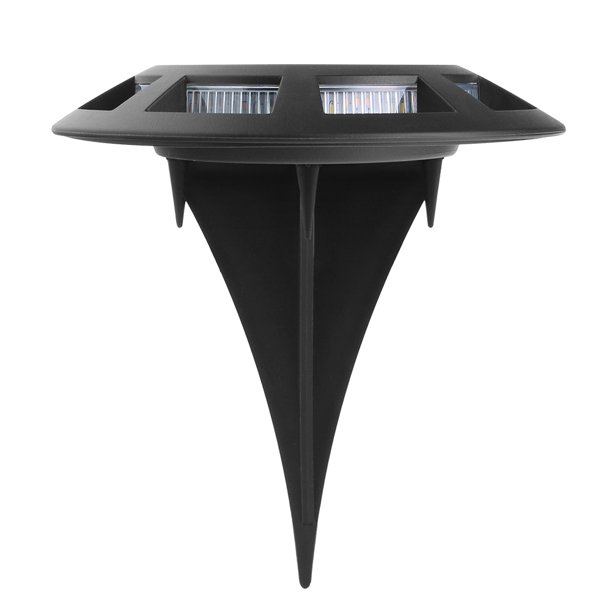 Luz De Tierra 4pcs luz de tierra impermeable LED al aire libre lámpara solar para patio (luz blanca)