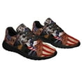thumbnail image 6 of American flag Pit Bull Terrier Wrapped In Glory American flag Shoes Sneakers for Women Men Black Size 11, 6 of 7
