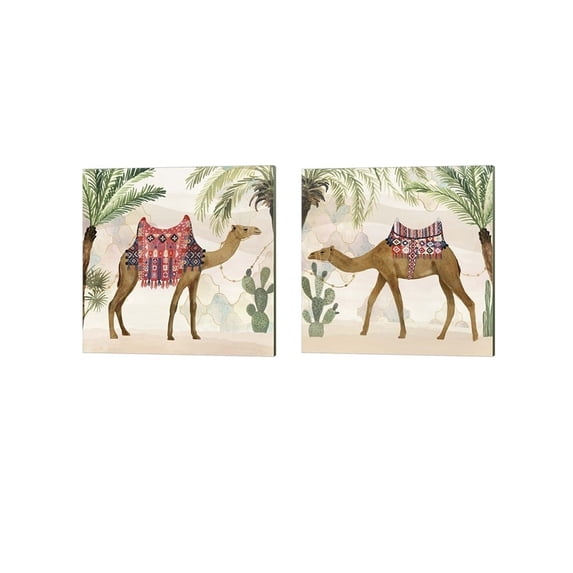 Meet men Marrakech by Victoria Borges Canvas Art Set of 2 14 inch X 14 inch Each