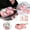 Pink-British standard, variant on Electric Chocolate Melting Pot Gift Set Mini Fondue Pot Set Candy Making or Fondue Fountain Kit with DIY Mold and Accessories for Candy Chocolate Milk Cheese Candy, Present for Her (Double Pot)