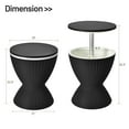 thumbnail image 2 of Gymax 8-Gal Patio Ice Cooler Bucket Cool Bar Side Table w/ Retractable Tabletop Black, 2 of 10
