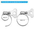 thumbnail image 3 of Uxcell Adjustable Flagpole Clips 0.7-1.2 Inch, Stainless Steel Flag Pole Clip Bracket Flagpole Rings with Hooks 2 Pcs, 3 of 7